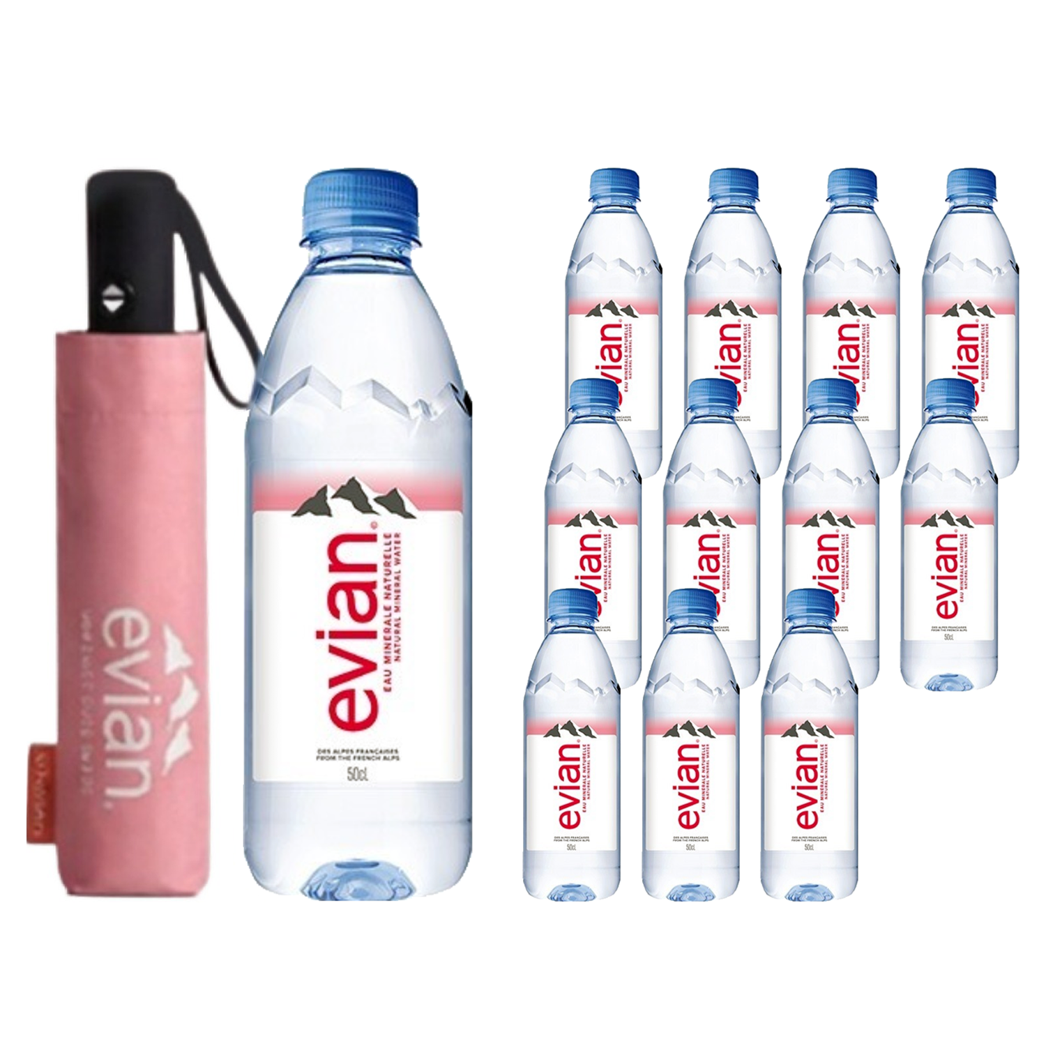 에비앙 생수 500ml x 12p + 우산 세트 (13,980원) (와우무료)