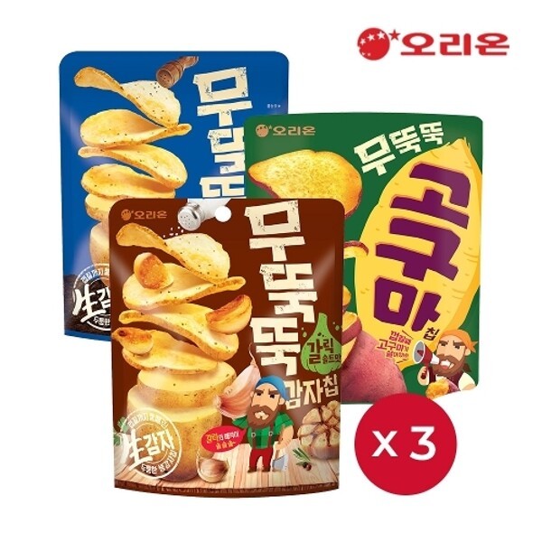 오리온 무뚝뚝3종 갈릭솔트(106g) 3+통후추소금(60g) 3+고구마칩(56g)3 (15,420원) (무료)