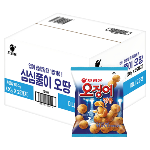 오징어땅콩, 30g, 22개 (7,690원) (무료)