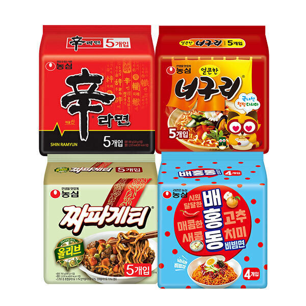 신라면 5입+너구리 5입+짜파게티5입+배홍동 4입 (13,470원) (무료)