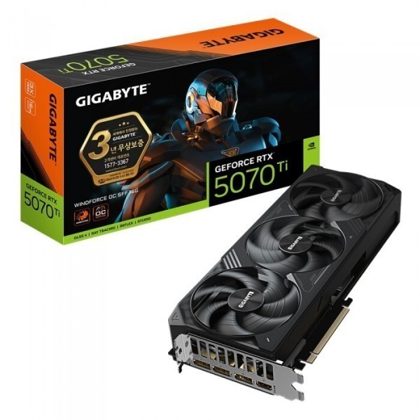 GIGABYTE 지포스 RTX 5070 Ti WINDFORCE OC SFF D7 16GB 제이씨현 (1,467,900원) (무료)