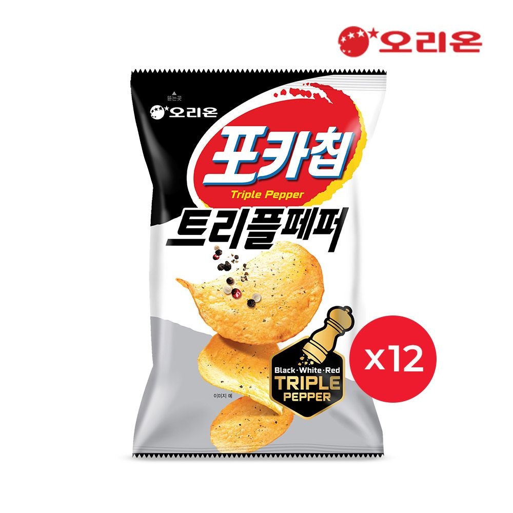 오리온 포카칩 트리플페퍼 60g 12개 (12,870원) (무료)