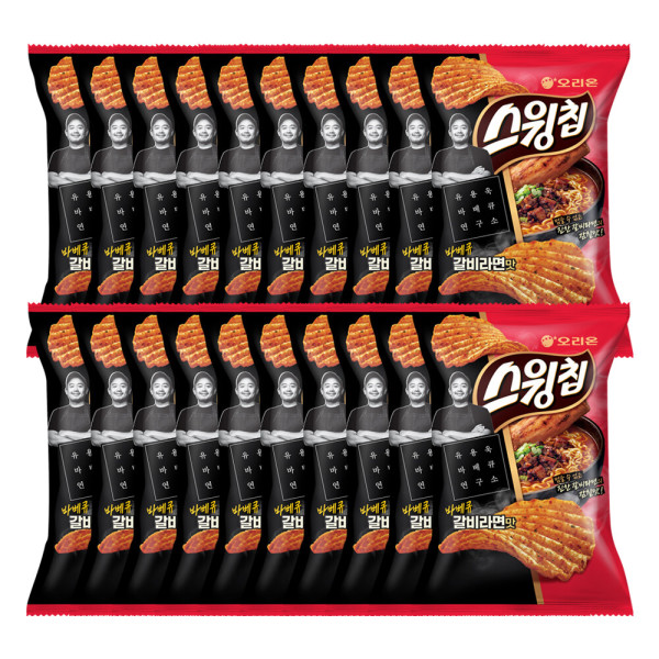 오리온 스윙칩 바베큐 갈비라면맛 50g 20개입 (15,900원) (무료)