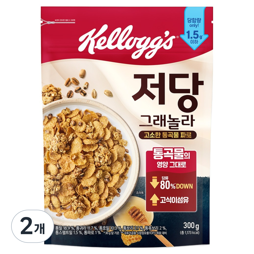 켈로그 저당 그래놀라, 300g, 2개 (7,110원) (로켓)