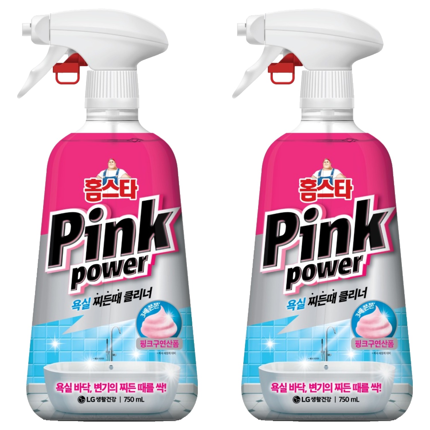 홈스타 핑크파워 욕실 찌든때 클리너, 750ml, 2개 (8,950원) (무료)