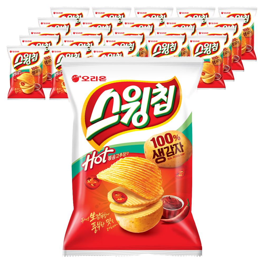 스윙칩 핫 볶음고추장맛, 60g, 24개 (17,700원) (무료)