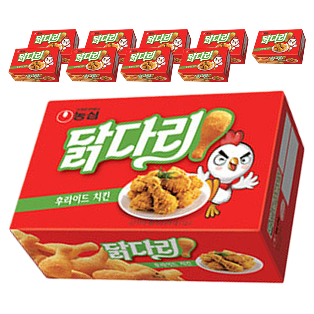 농심닭다리 후라이드 치킨맛, 66g, 10개 (9,350원) (무료)