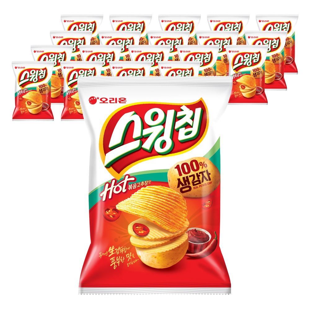 오리온 스윙칩 볶음고추장맛, 60g, 20개 (16,650원) (무료)