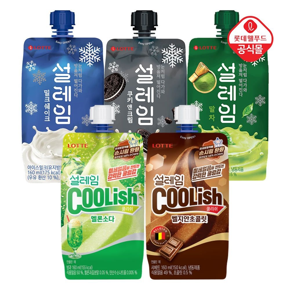 설레임 160ml 5종 12+12+12 총36개 (34,880원) (무료)