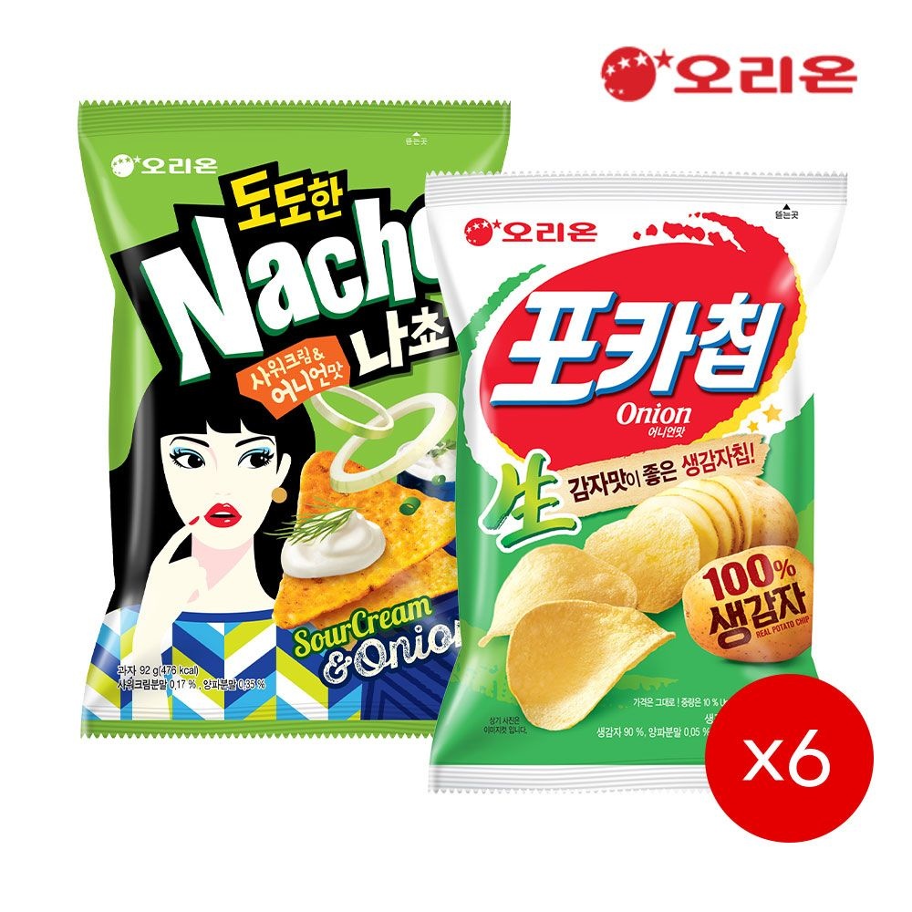 오리온 도도한나쵸 어니언(92g) 6개 + 포카칩 어니언(66g) 6개 (12,290원) (무료)