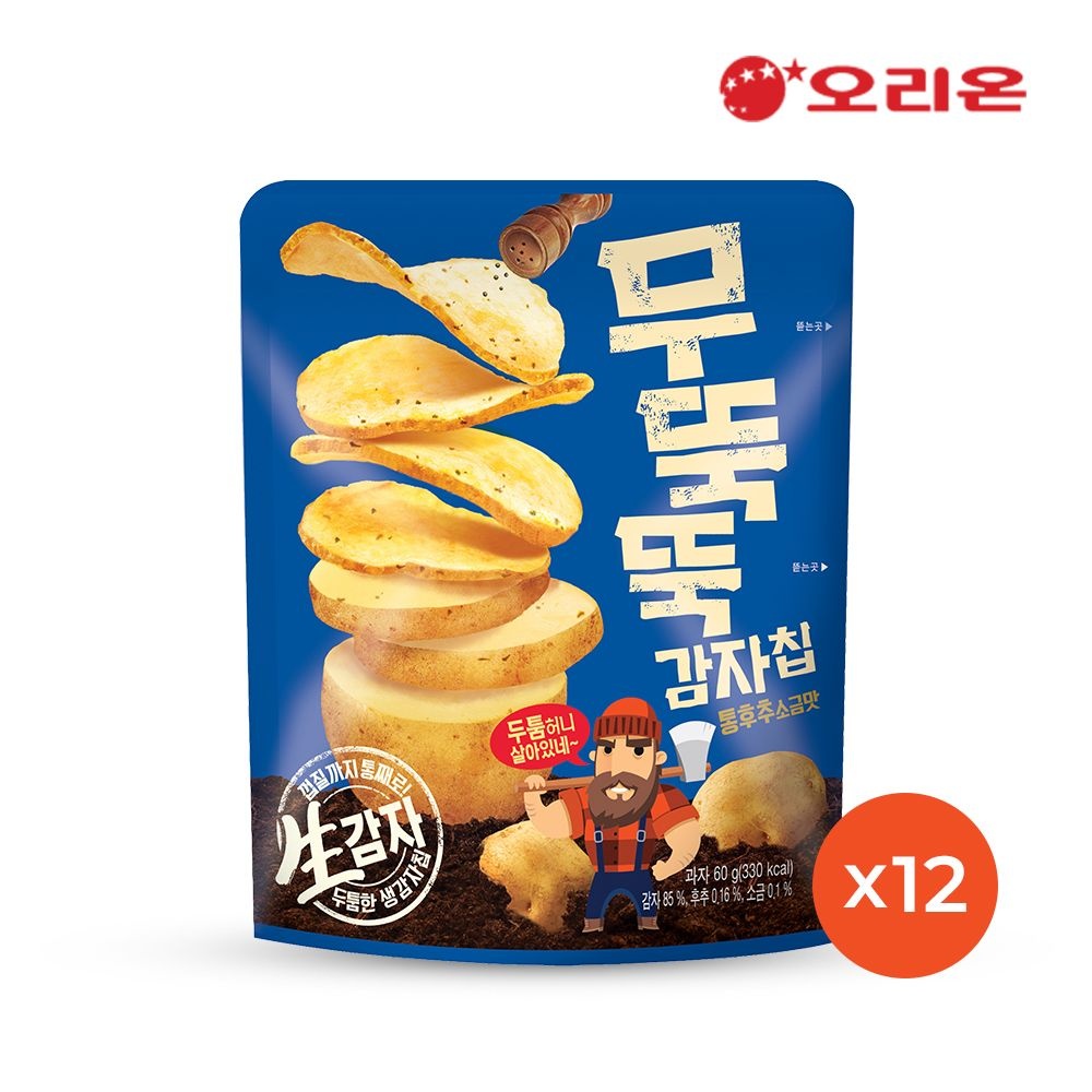 오리온 무뚝뚝감자칩 60g 12개 (14,900원) (무료)