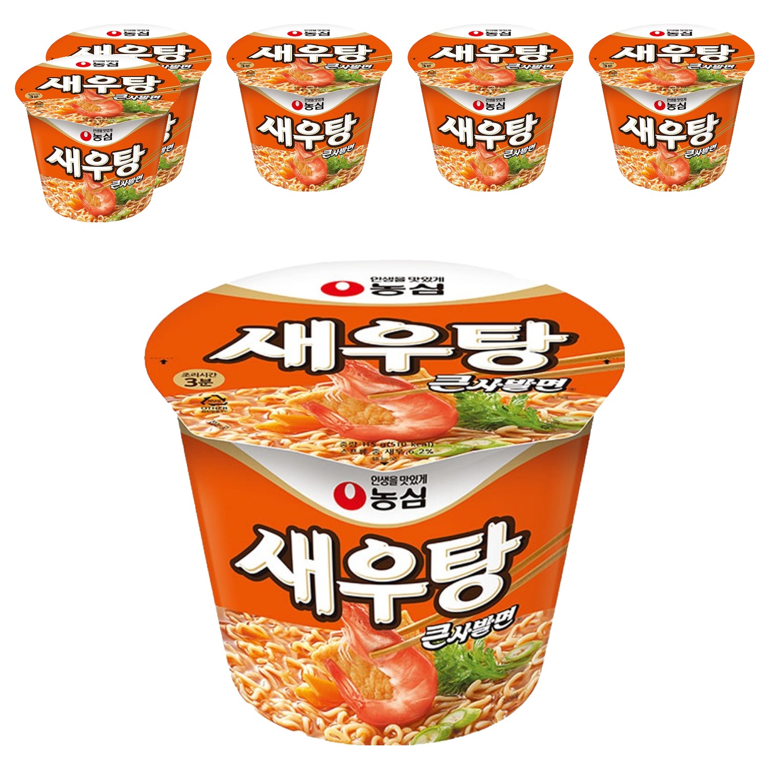 새우탕 큰사발면 115g 6개 (6,540원) (무료)