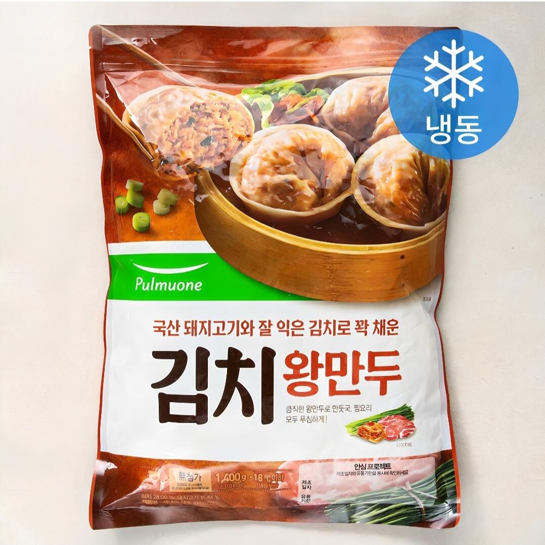 풀무원 제대로 채운 김치왕만두 (냉동), 1.4kg, 1개 (8,630원) (프레시1.5만이상)