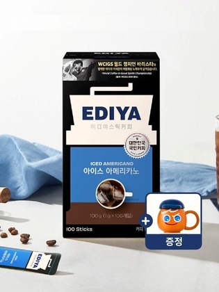 이디야 아이스 아메리카노 100T+쿠키런 머그컵 (9,900원) (무료)