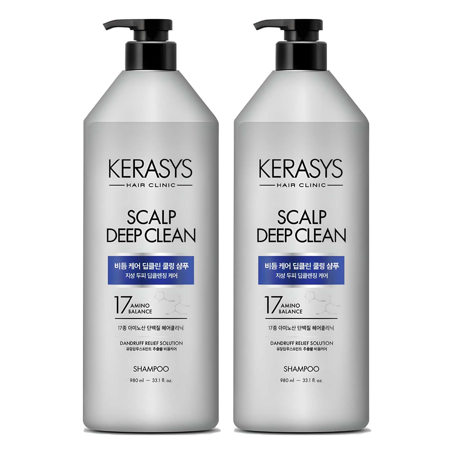 케라시스 두피 비듬케어 딥클린 쿨링 단백질 샴푸, 980ml, 2개 (8,870원) (무료)