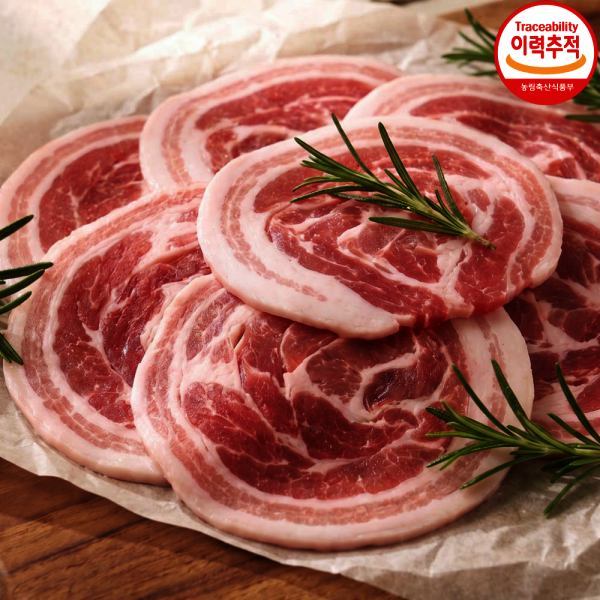구이용 듀록 꽃삼겹 500g x 4팩 (18,600원) (무료)