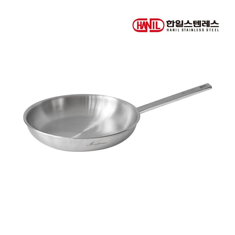 [개 역대가] 한일 스텐 몬트렉스 인덕션 통 5중 316 스텐 프라이팬, 28cm, 3.5t (44,550원) (무료)