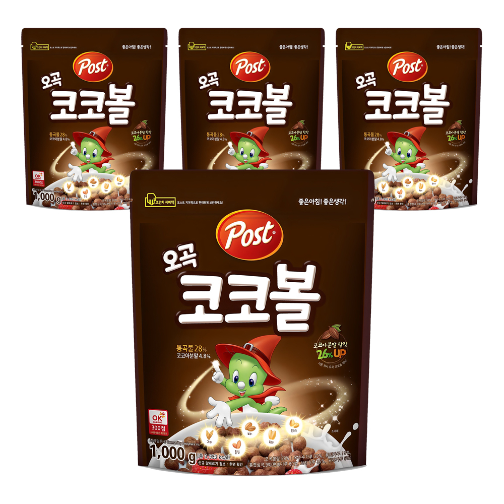 포스트 오곡 코코볼 1kg 4개 (26,500원) (무료)