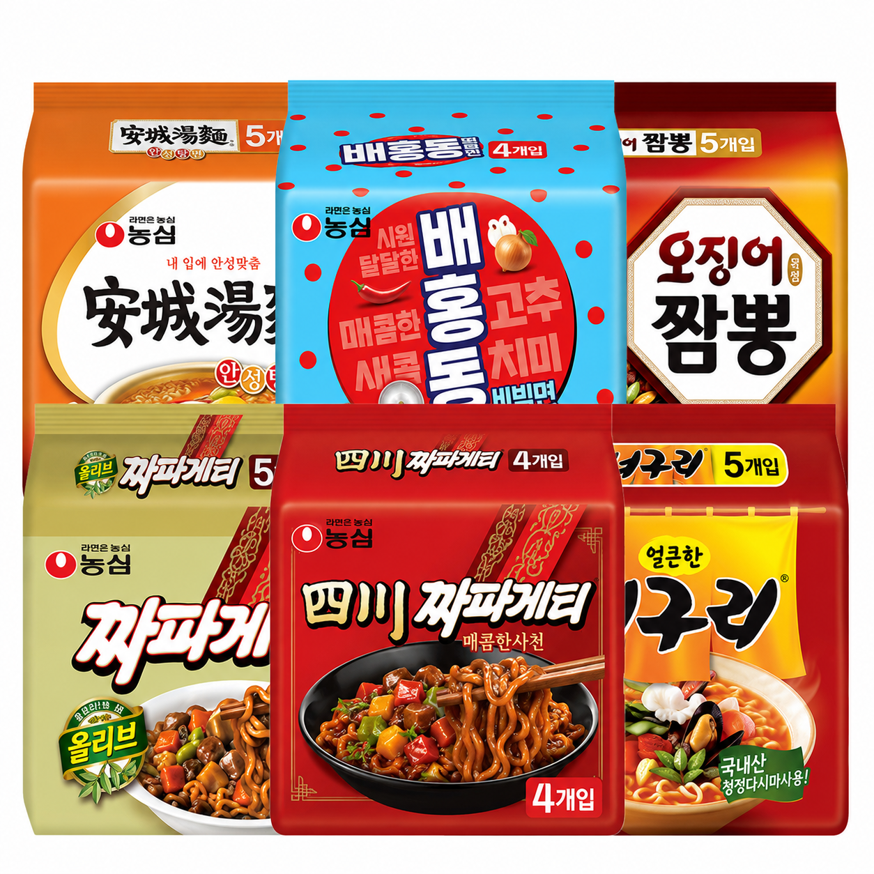 사천짜파게티8봉+너구리10봉+신라면10봉 (21,340원) (무료)